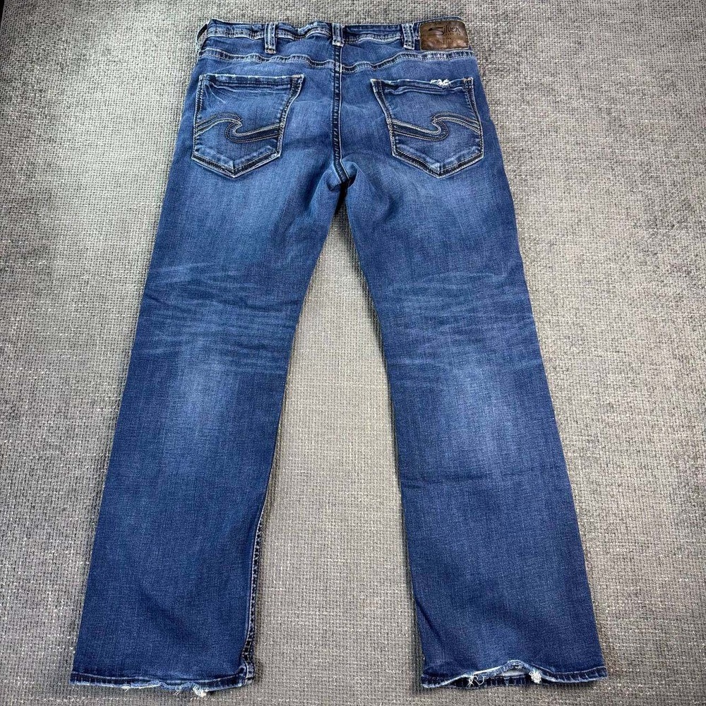 Silver Jeans Co Bootcut Jeans Mens 36x31 Medium Wash Distressed Y2K Built Free